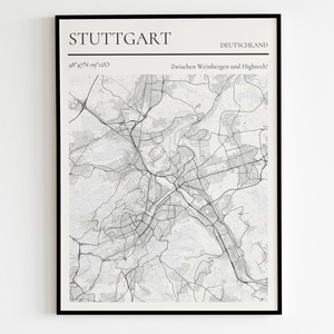 Stuttgart Map Art: Customize Your Unique City Story Today!