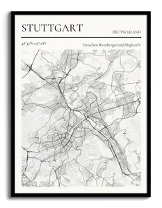 Stuttgart Map Art: Customize Your Unique City Story Today!