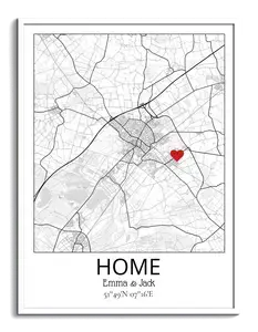 Custom "Home" Map Poster - Personalize Your Location & Text