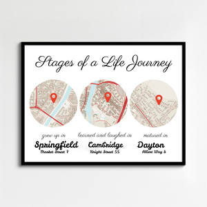 Celebrate Your Journey: Personalized Life Path Map for Cherished Memories
