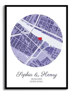 "Create Your Custom Wedding Map Poster - Personalized for Your Special Day"