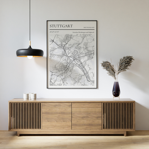 Stuttgart Map Art: Customize Your Unique City Story Today!