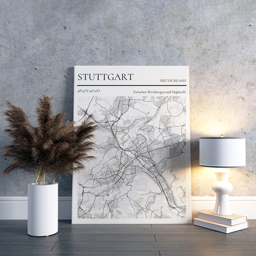 Stuttgart Map Art: Customize Your Unique City Story Today!
