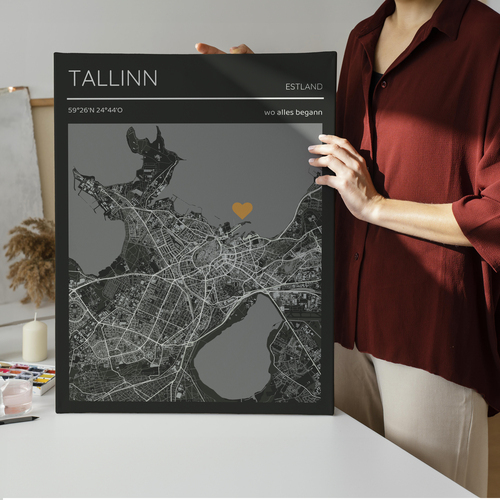 Celebrate Your Love: Custom Magazine-Style Map with Personal Marker
