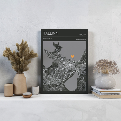 Celebrate Your Love: Custom Magazine-Style Map with Personal Marker