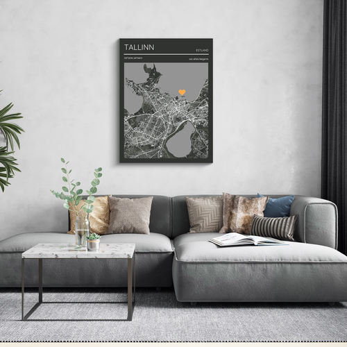 Celebrate Your Love: Custom Magazine-Style Map with Personal Marker