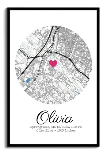 Create Your Custom Baby Birth Poster with All Key Details