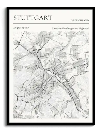 Stuttgart Map Art: Customize Your Unique City Story Today!