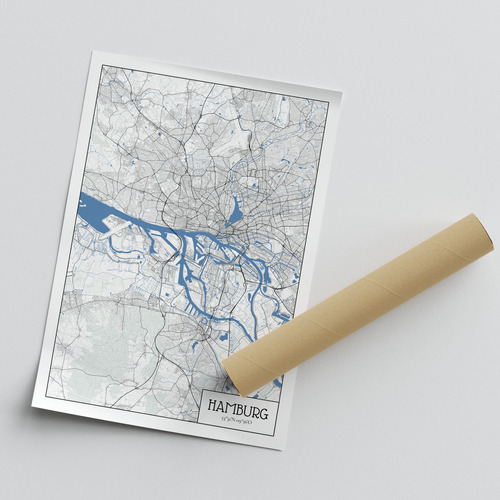Create Your Own Hamburg Architectural Map - Perfect Gift for City Lovers