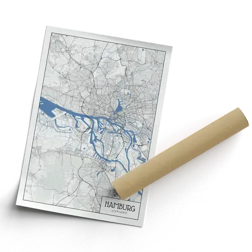 Create Your Own Hamburg Architectural Map - Perfect Gift for City Lovers