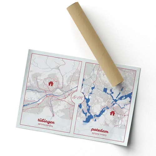 Create Your Own Dual City Map: Celebrate Your Long-Distance Connection