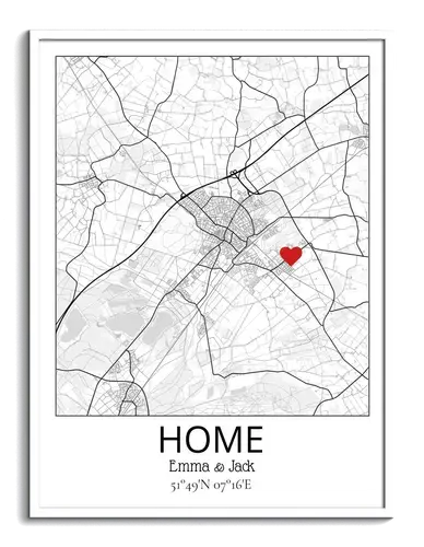 Custom "Home" Map Poster - Personalize Your Location & Text