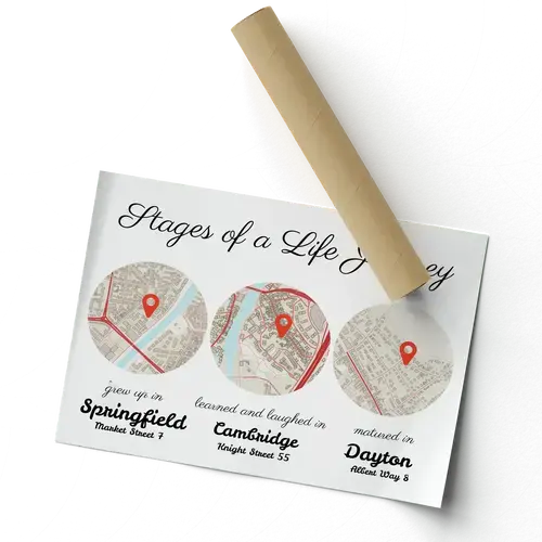 Celebrate Your Journey: Personalized Life Path Map for Cherished Memories