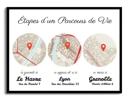 Carte Personnalisée Parcours de Vie - Célébrez vos Instants Précieux