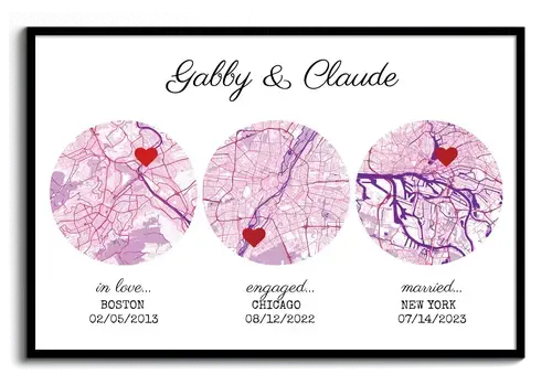 "Create Your Love Story Map: Personalized Pink-Style Relationship Milestones"