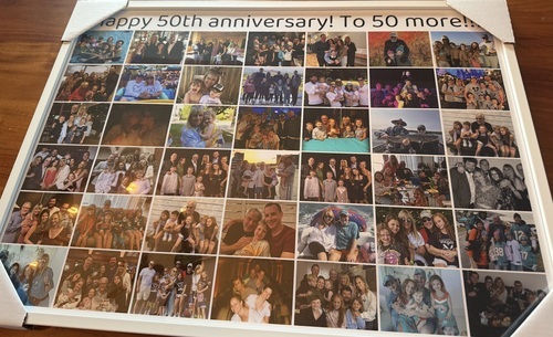 Customer Photo by Liana for Review Print Photo Collage Framed Poster (wood, white) 70x50cm