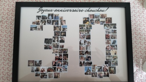 Customer Photo by Sarah for Review Print Photo Collage Framed Poster (wood, black) 30x21cm