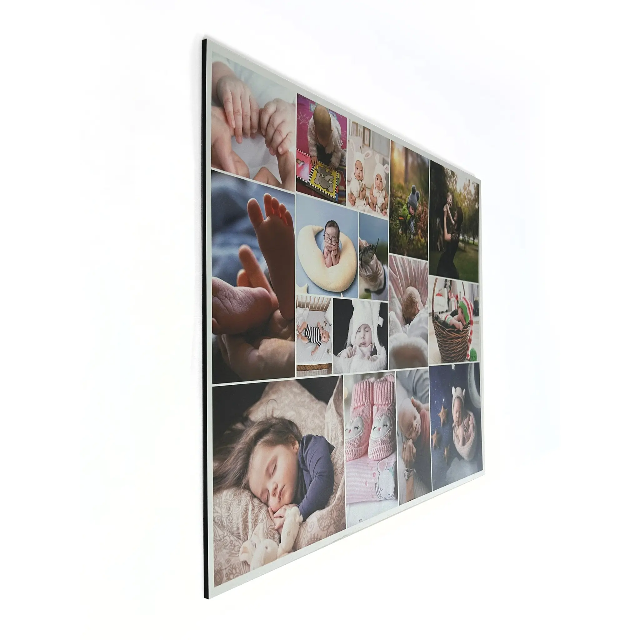 Photo collage on foam board: Overall view